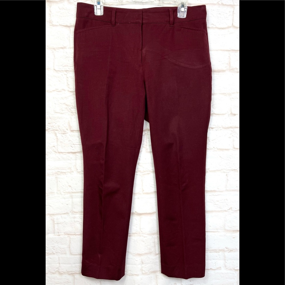WHBM The Slim Ankle Pants - Burgundy